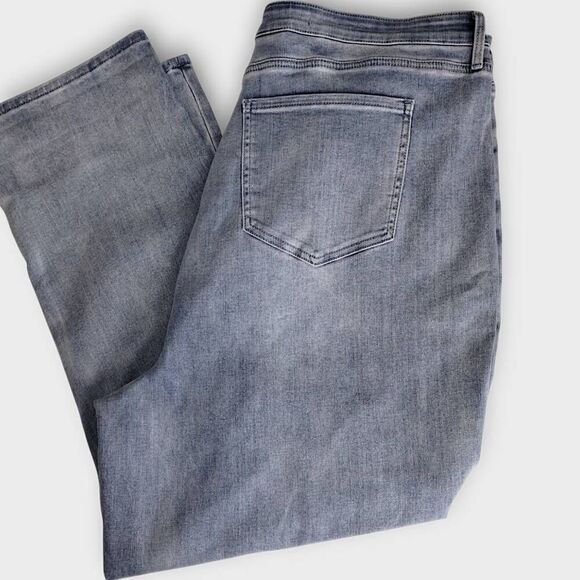 NYDJ Womens Jeans Sz 26W Girlfriend Faded High Rise Straight Leg Plus Classicore - Picture 3 of 12